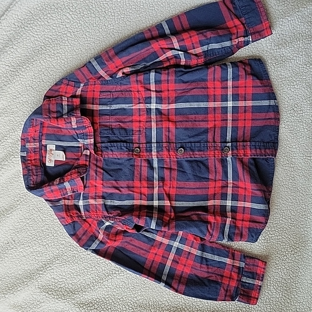Cat & Jack Plaid Button Down